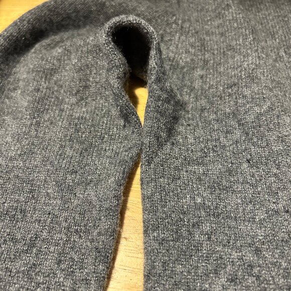 Womens RtA Charcoal Gray Metallic Silver Pure Cashmere Crew Sweater S - Picture 11 of 14